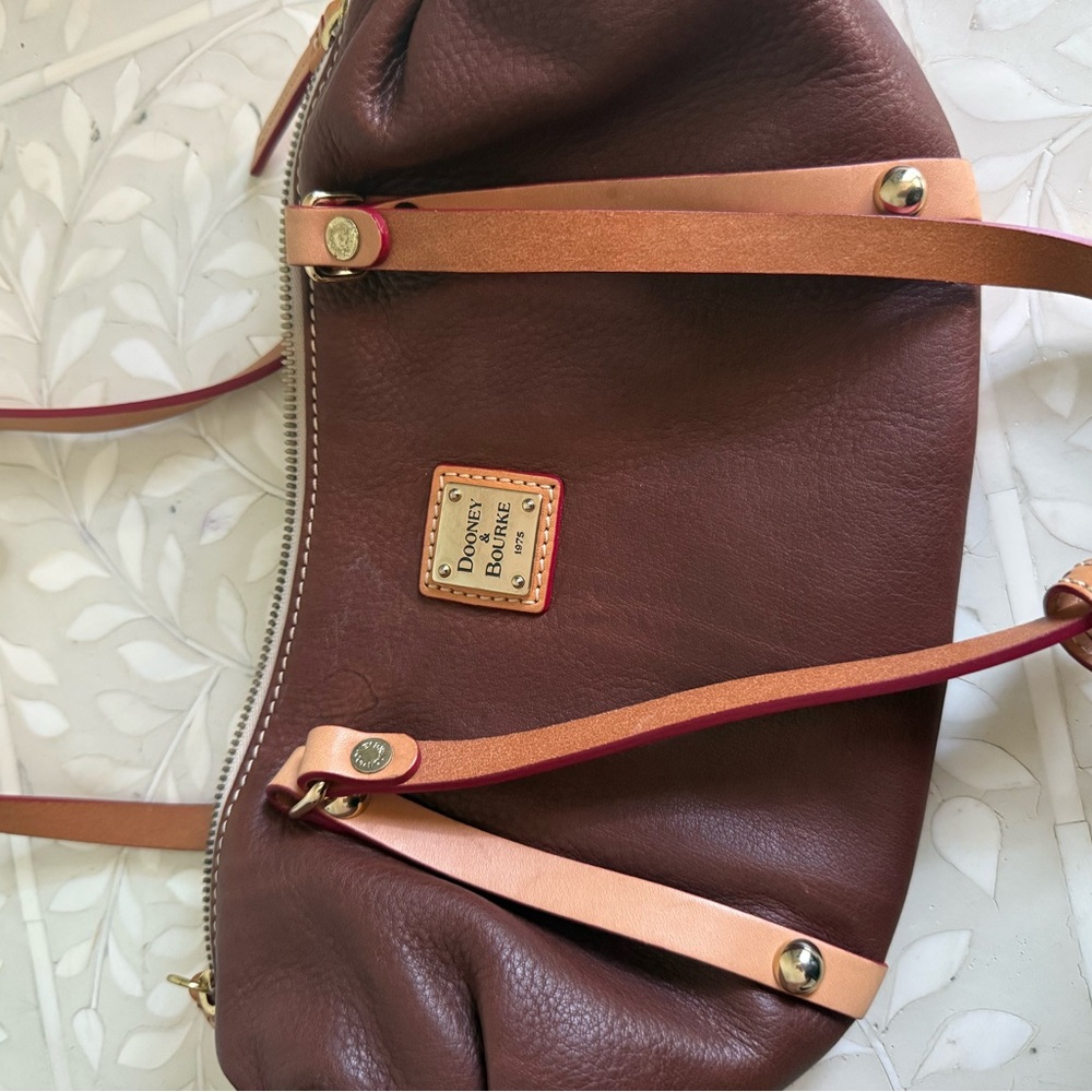 Dooney & Bourke Chestnut Leather Shoulder Bag - Picture 6 of 6